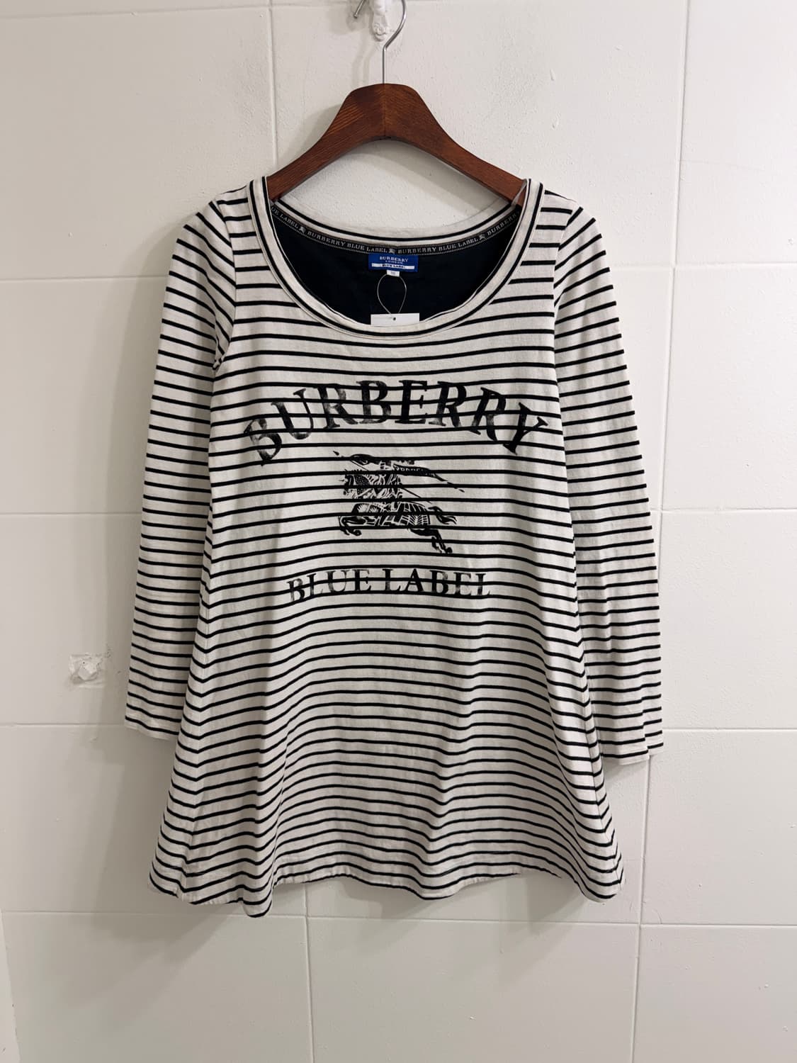 버버리 스트라이프 A라인 롱슬리브 데님 패딩 러힙 코디 세트 상품이미지6