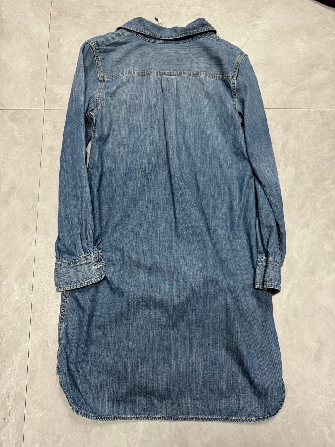 챕스 레이스업 데님 셔츠 드레스 상품이미지2