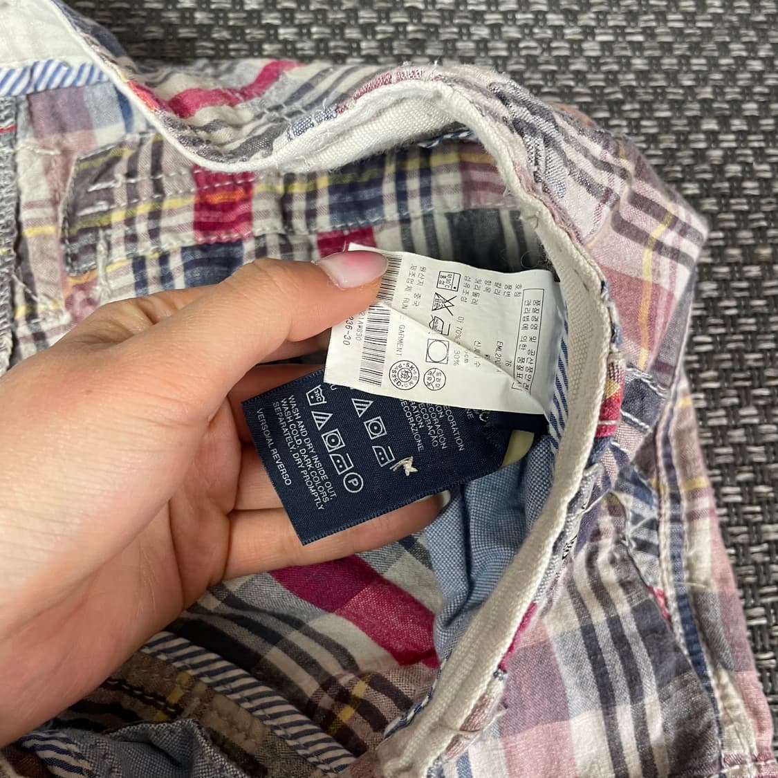 (30) 타미힐피거 린넨 코튼 체크 카고 하프팬츠 상품이미지4