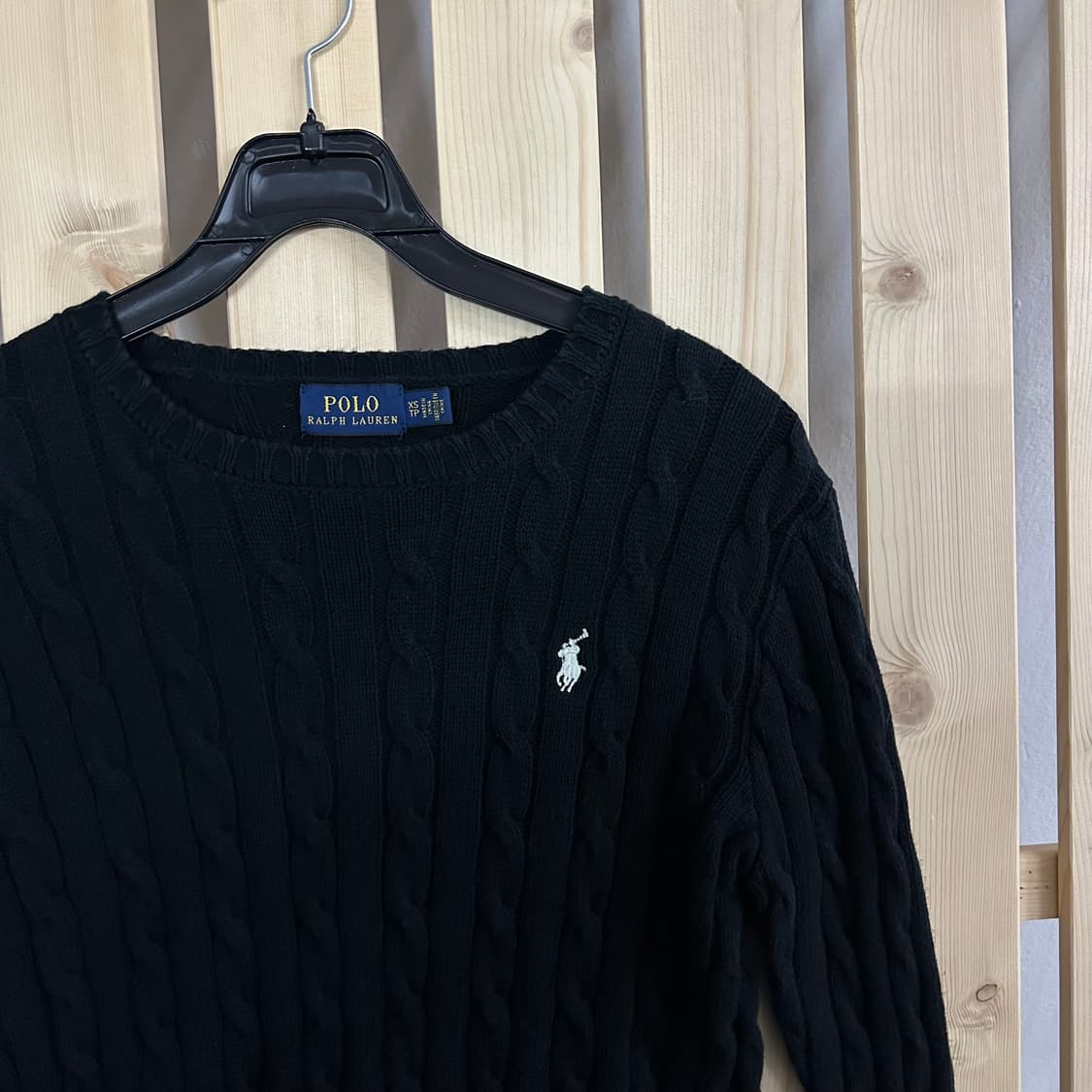 (S) 폴로 랄프로렌 블랙 케이블 니트 스웨터 상품이미지4