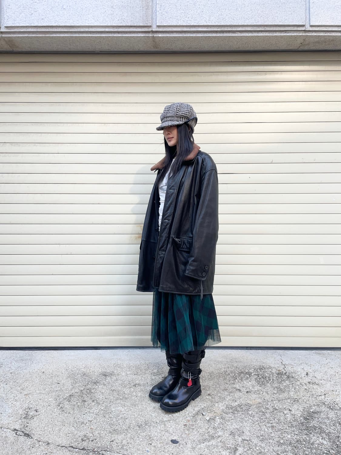 Teddy collar classic leather coat 상품이미지2