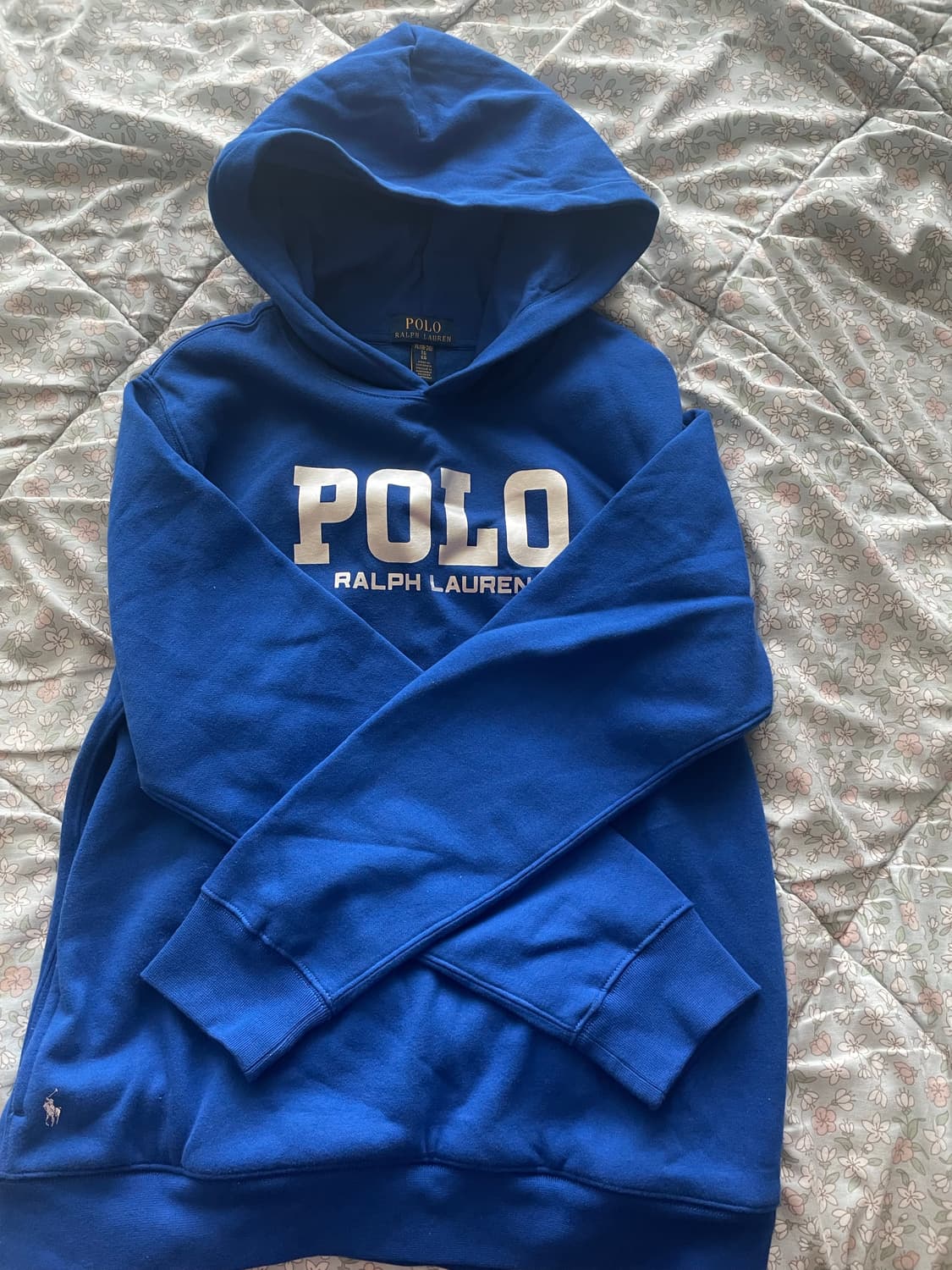 폴로 파란 후드티 정품 새상품 상품이미지1
