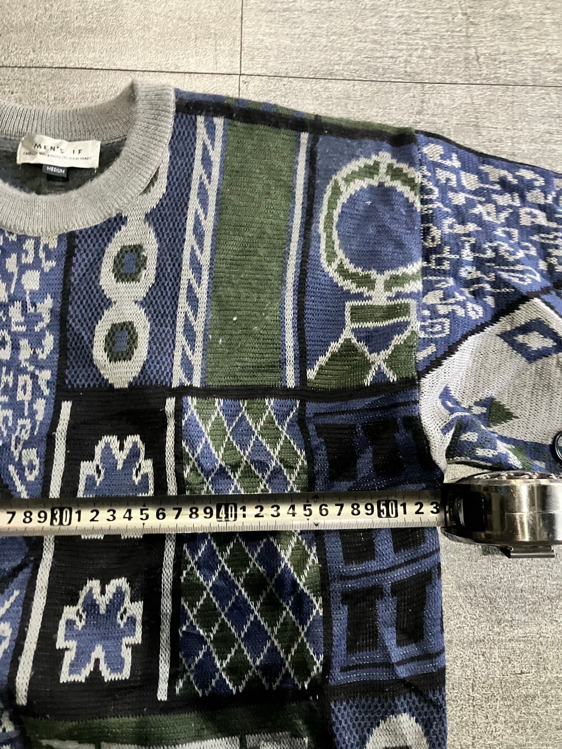 일본빈티지 Mensif 올드스쿨스트릿 동양패턴 니트스웨터 상품이미지2