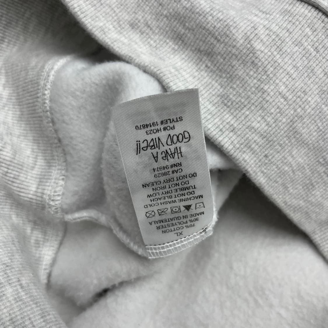 스투시 백로고 백멜란지 맨투맨 XL 상품이미지5