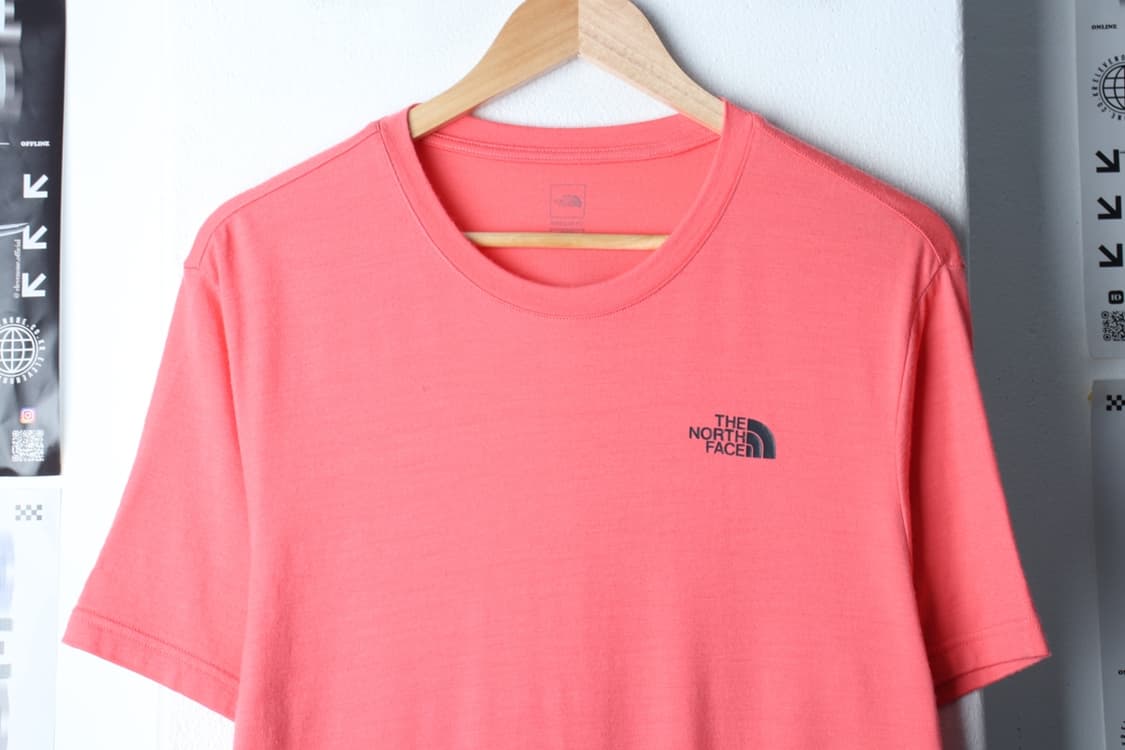 (M-XL) 노스페이스 반팔 티셔츠 오버핏 기능성 핑크-199935 상품이미지3