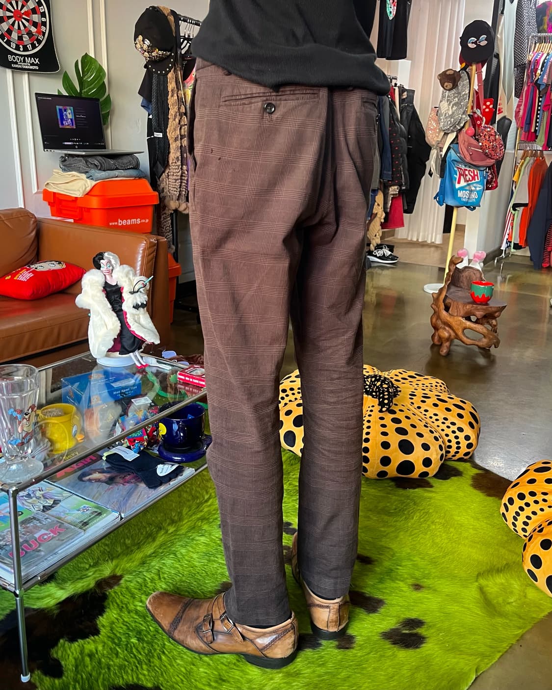 TAKEO KIKUCHI Gothic Brown Check Trouser 상품이미지2