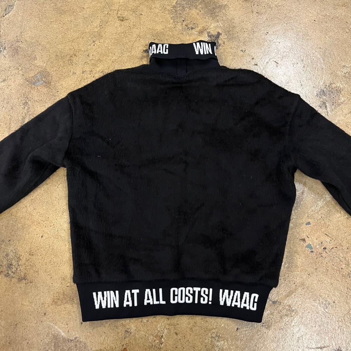 [정품/3] waac 왁 방풍니트 골프웨어 블랙 b14 상품이미지4