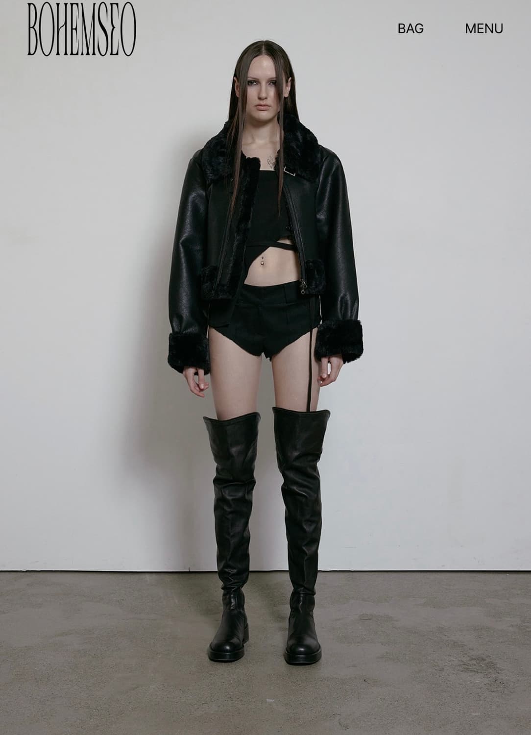 Bohemian Seoul high neck short mustang  상품이미지2