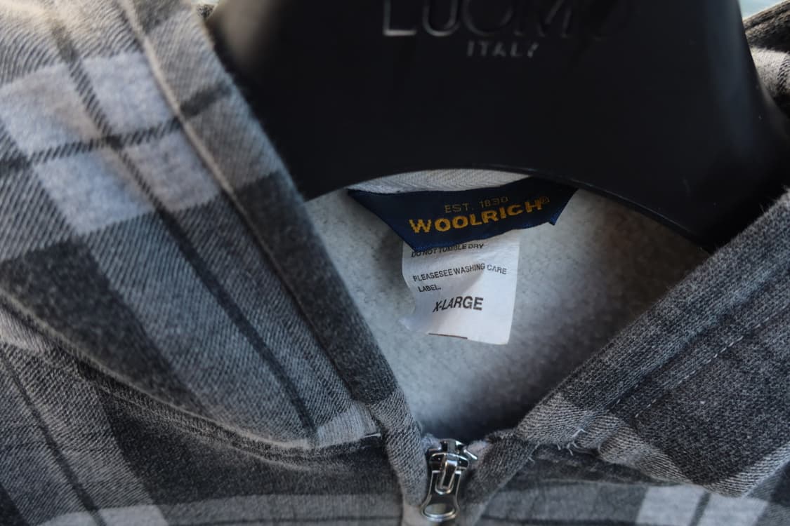 울리치 체크패턴 후드집업 상품이미지3