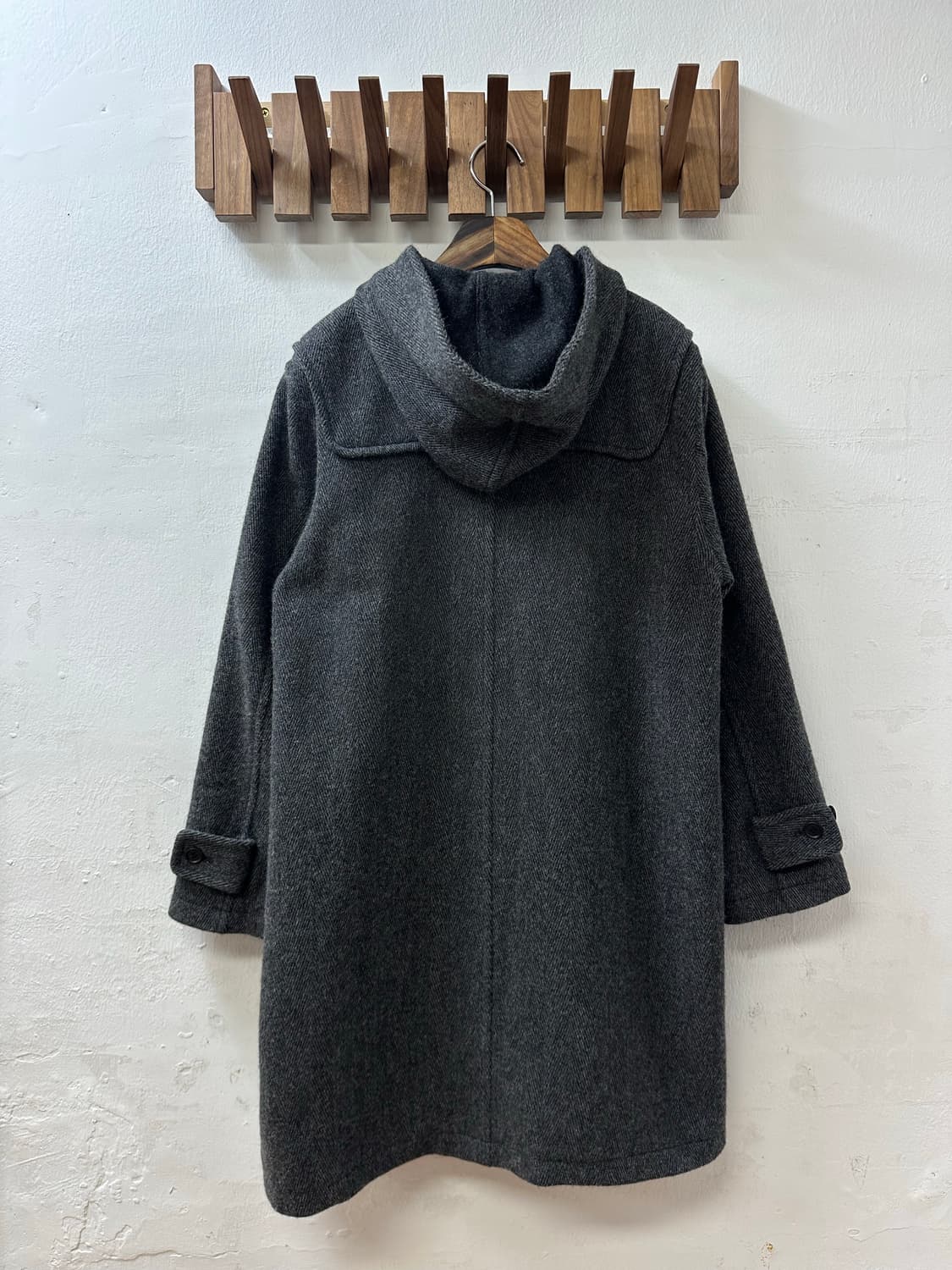 일본빈티지 울 떡볶이 후드 포켓 더플 코트  상품이미지4