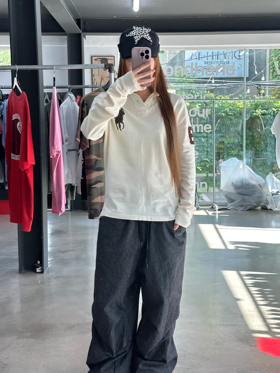 폴로랄프로렌 빅포니 넘버링 Pk 롱슬리브 베이지 상품이미지3