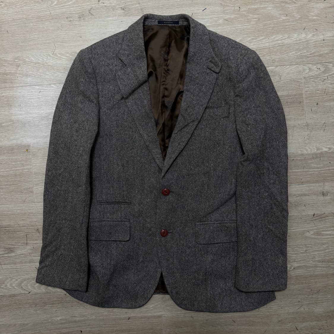 지오지아 헤링본 울 자켓 상품이미지1