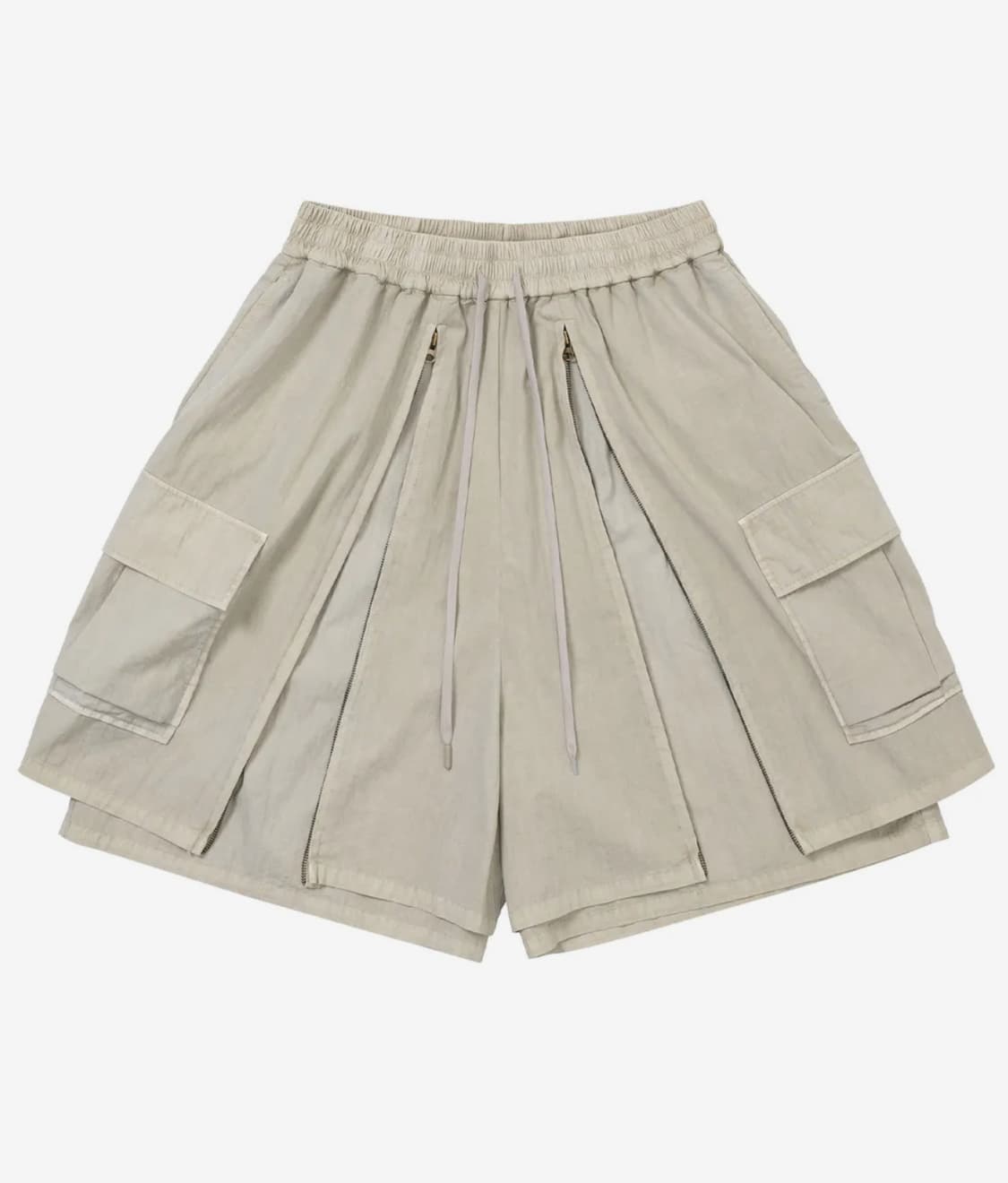 아조바이아조 레이어드집업팬츠 아이보리 라지 상품이미지3