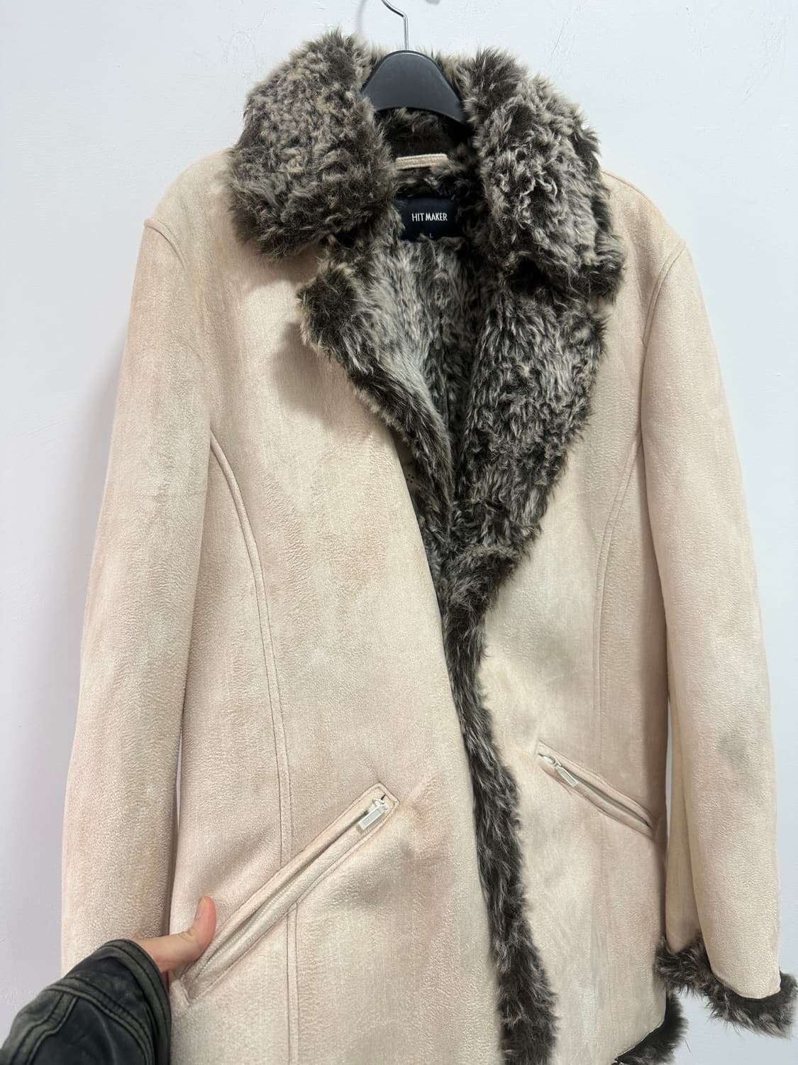 Grunge fur trimming suede jacket 상품이미지4