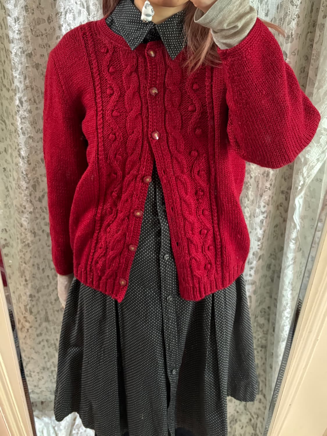 Talbots 도트 롱 셔츠 원피스 상품이미지4