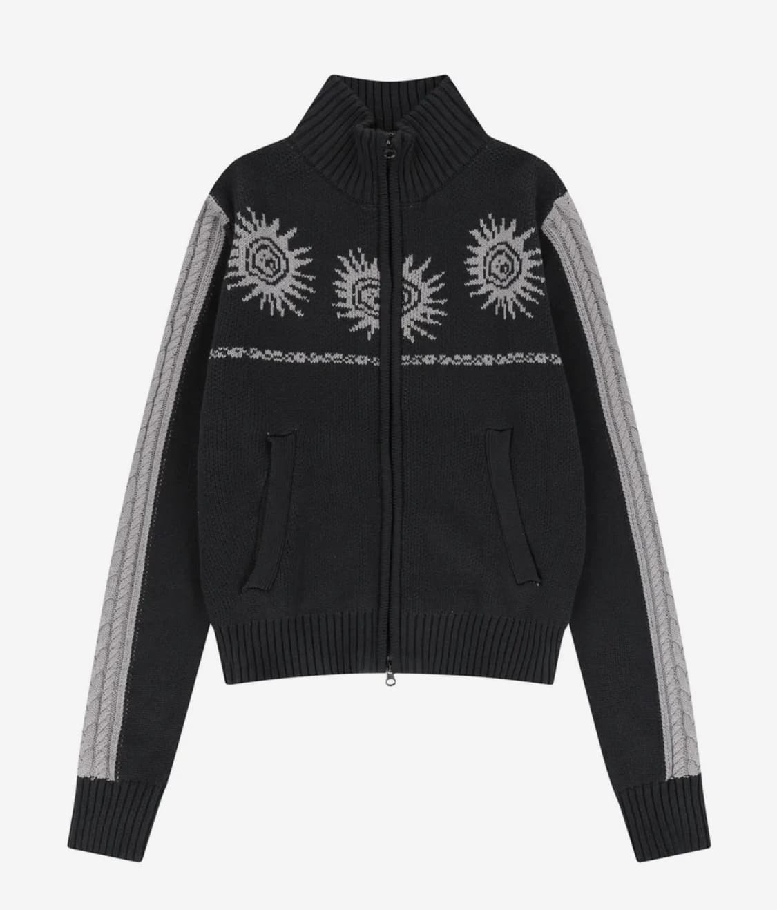 아캄 Sun Jacquard Zip-Up Sweater 상품이미지1