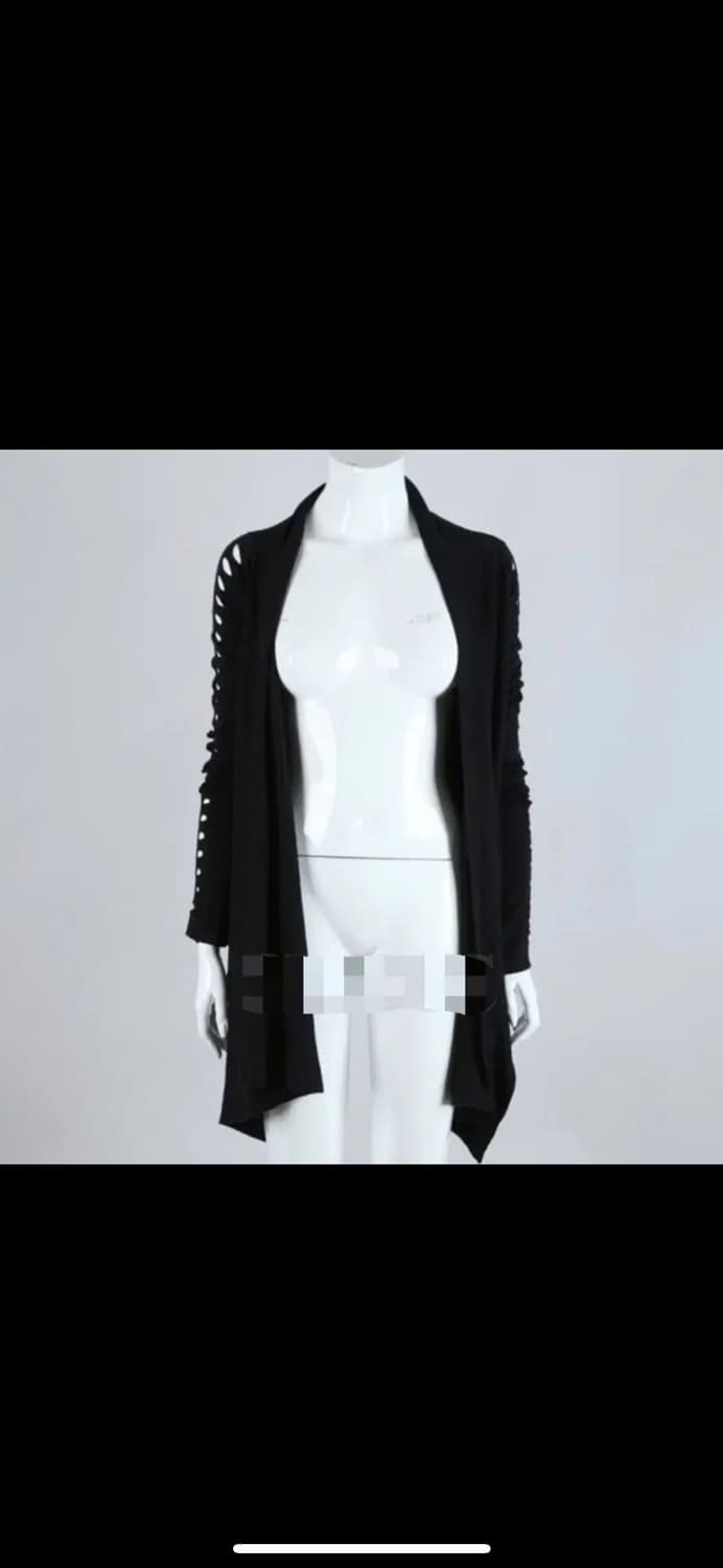 릭오웬스 펀칭 슬리브 언발란스 가디건 상품이미지1