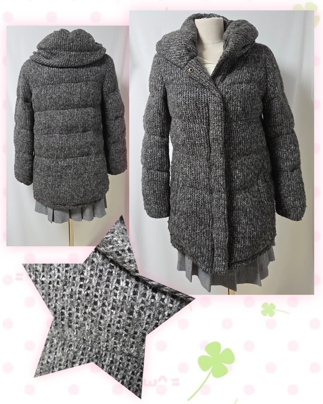 오레오 니트 다운 패딩 상품이미지4