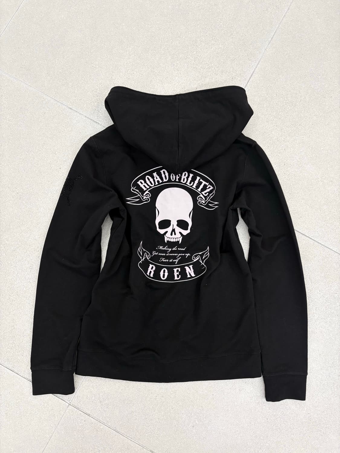 블랙 스컬 후드집업 상품이미지1