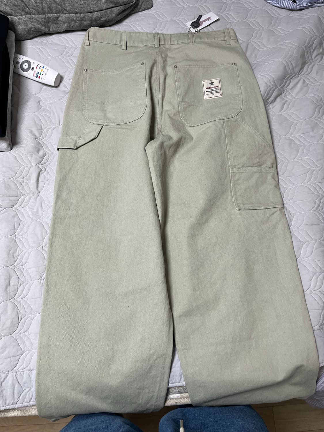 아오이로 더블니 팬츠 라이트 세이지 [1] 상품이미지3