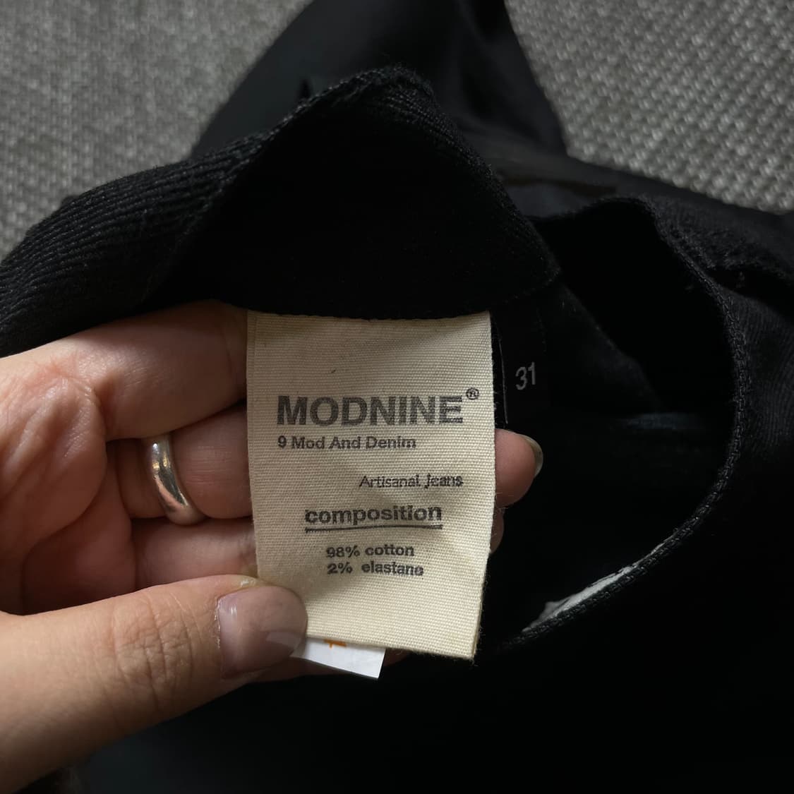 (31) 모드나인 블랙 코튼 팬츠 상품이미지6