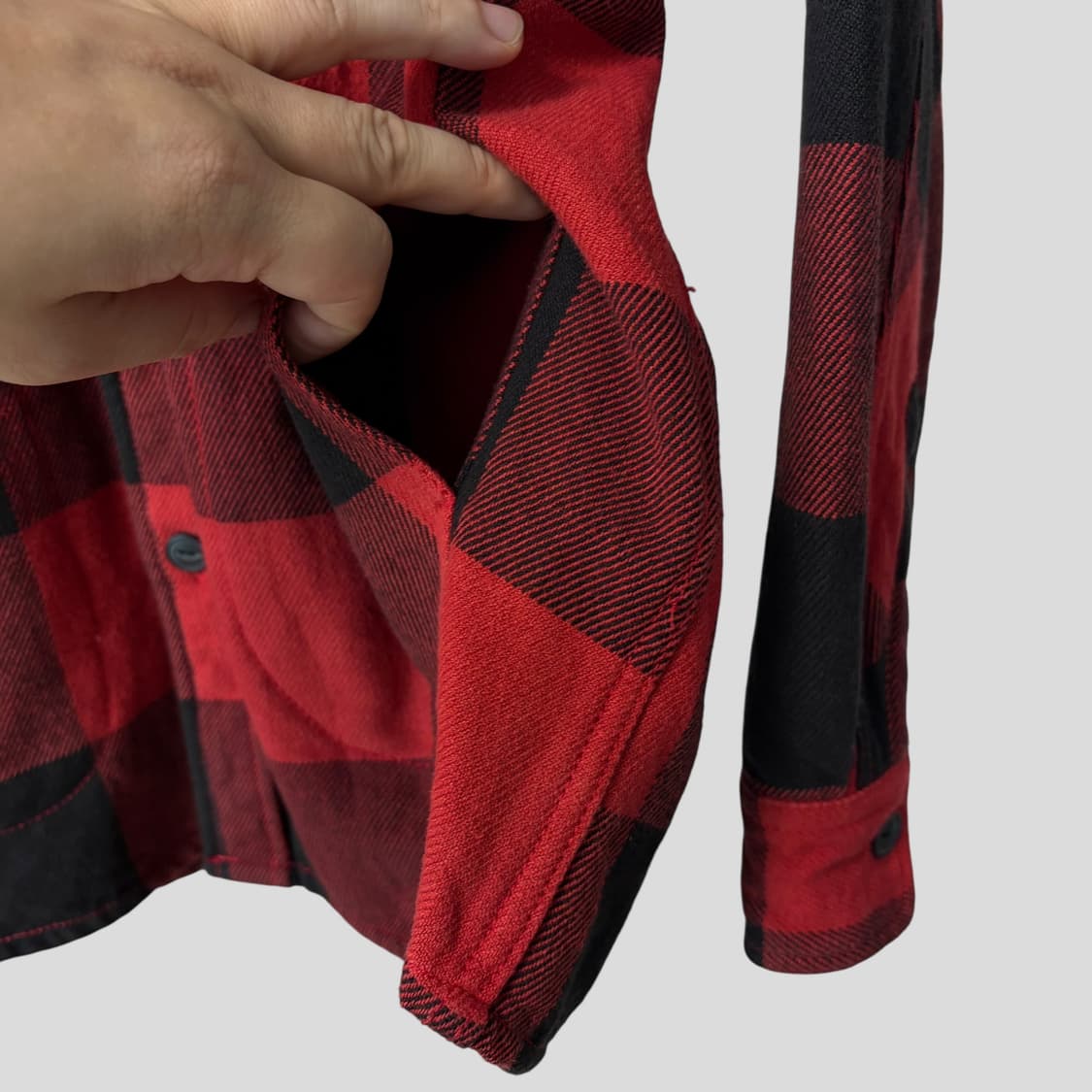 (L)ALCARZA 버팔로 체크 헤비 플란넬 체크셔츠 상품이미지5