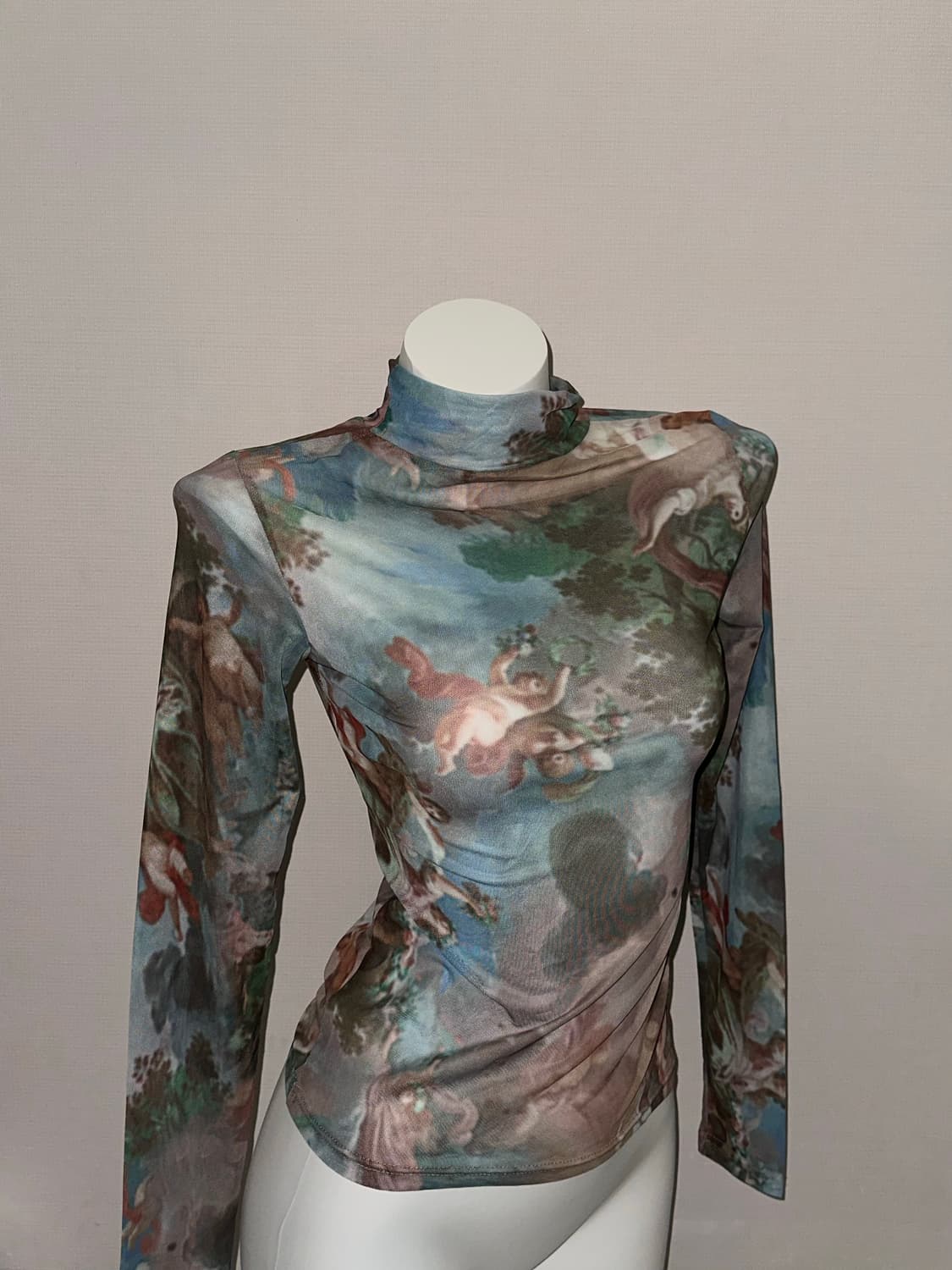 시스루 천사 빈티지 반폴라 슬림핏 롱슬리브 상품이미지6