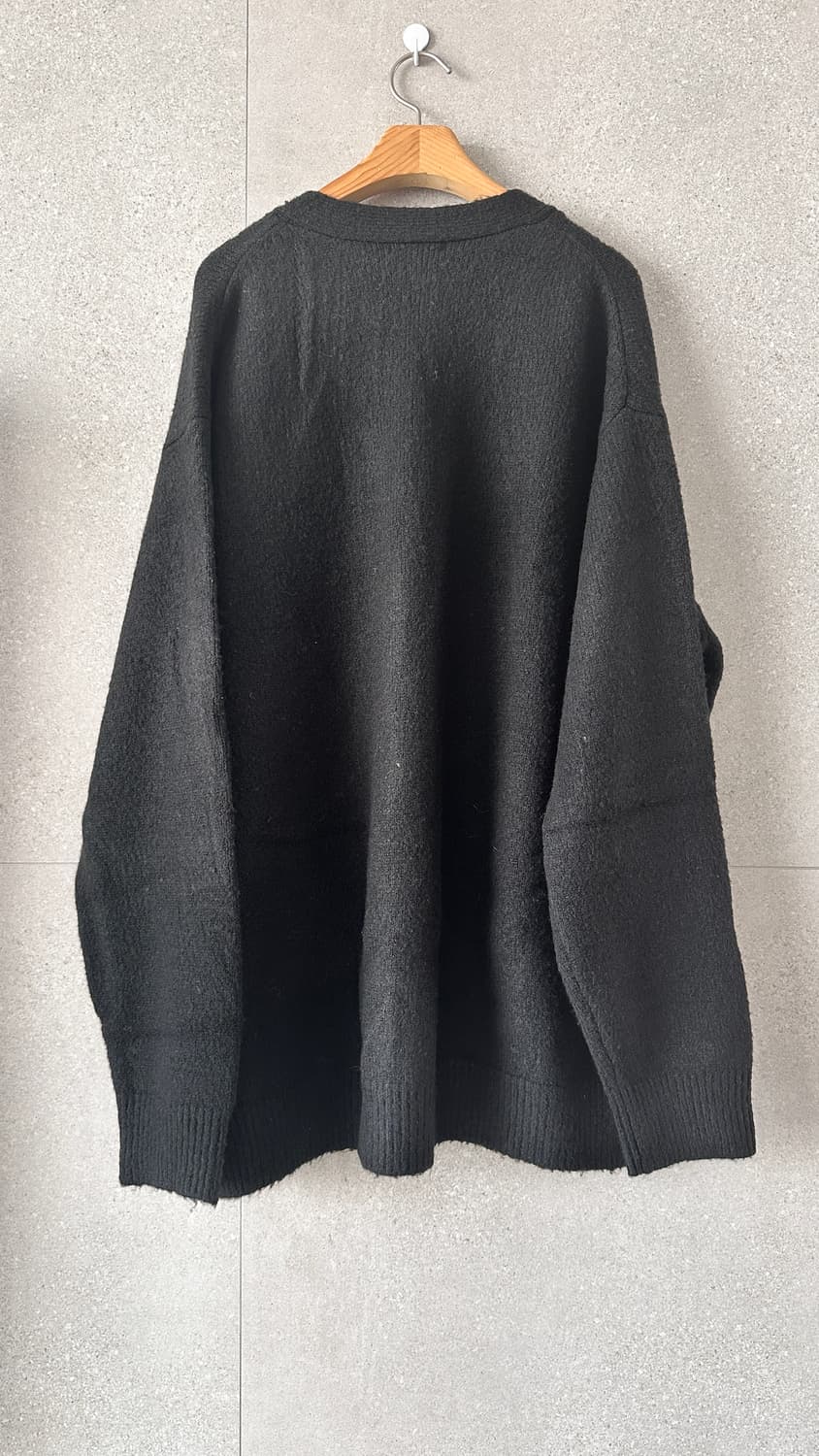 새상품 6xl 남자 여자 브이넥 블랙 빅사이즈 가디건 오버핏 5xl 상품이미지3