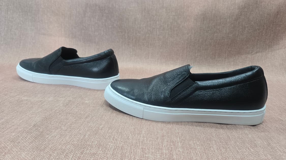 MCM 240mm- 블랙 가죽 슬립온 스니커즈 상품이미지4