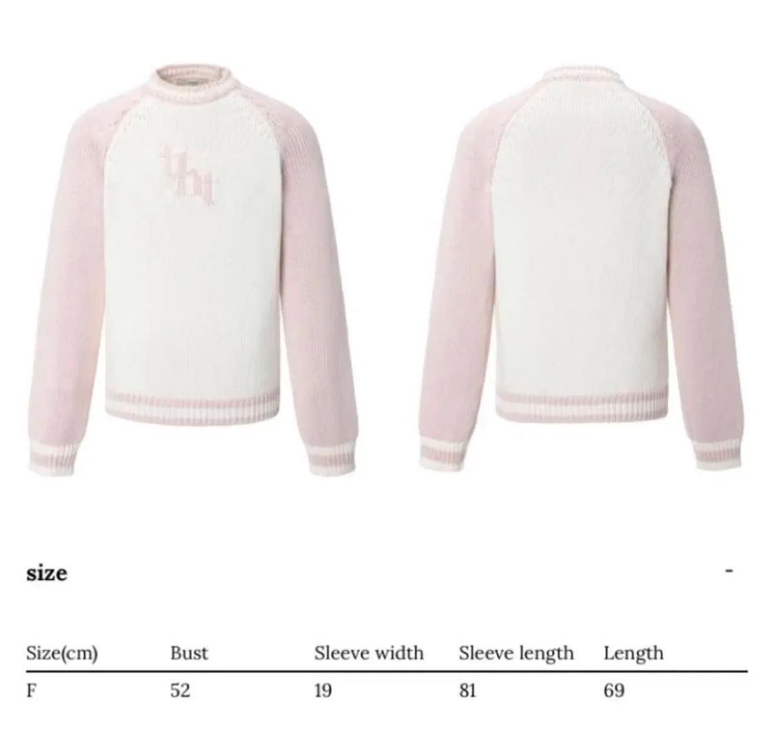 쓰리타임즈 자카드 스웨트셔츠 니트 핑크 상품이미지2