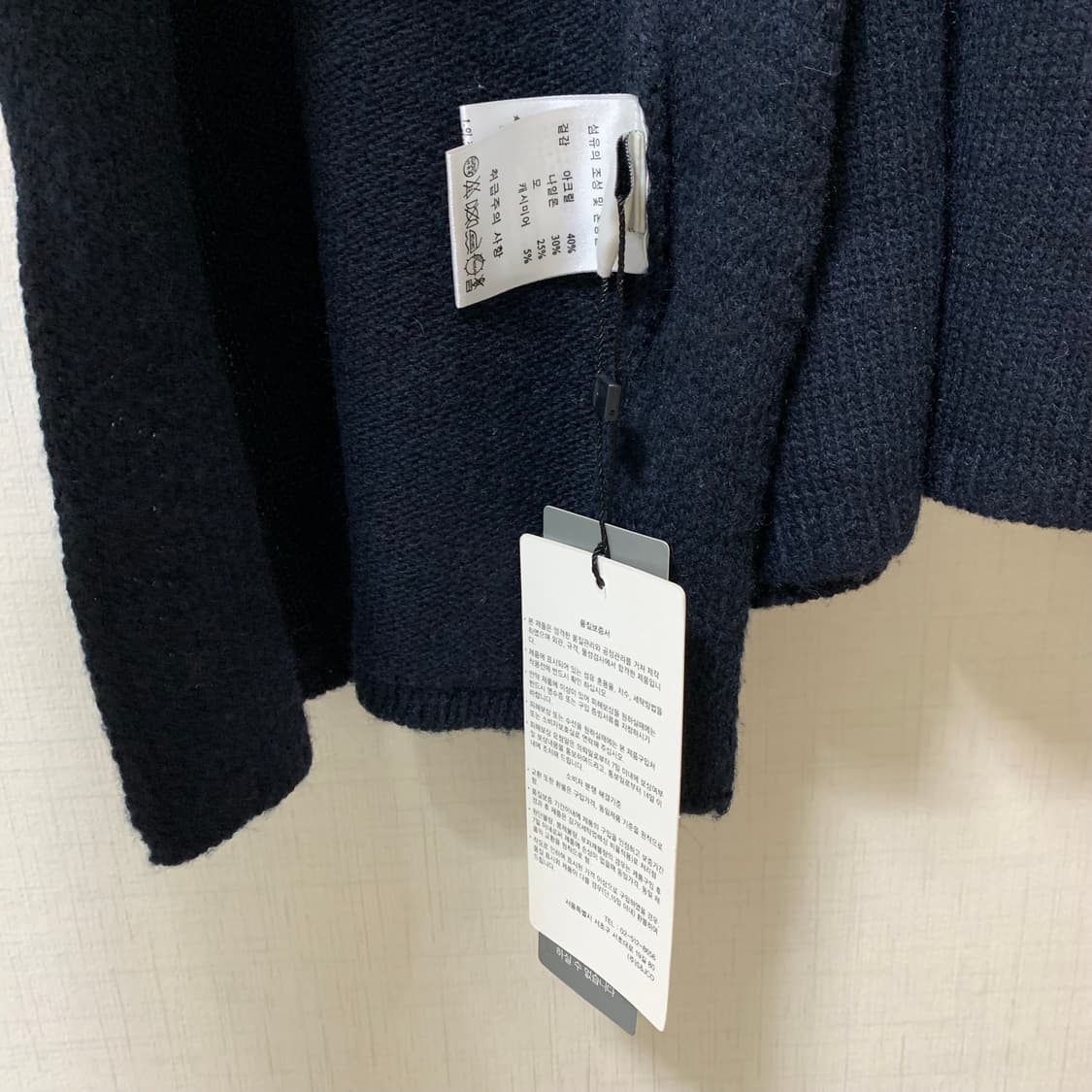 새상품 J by 정구호 네이비 울 캐시미어 니트 판초 터틀넥 모 케이프 상품이미지5