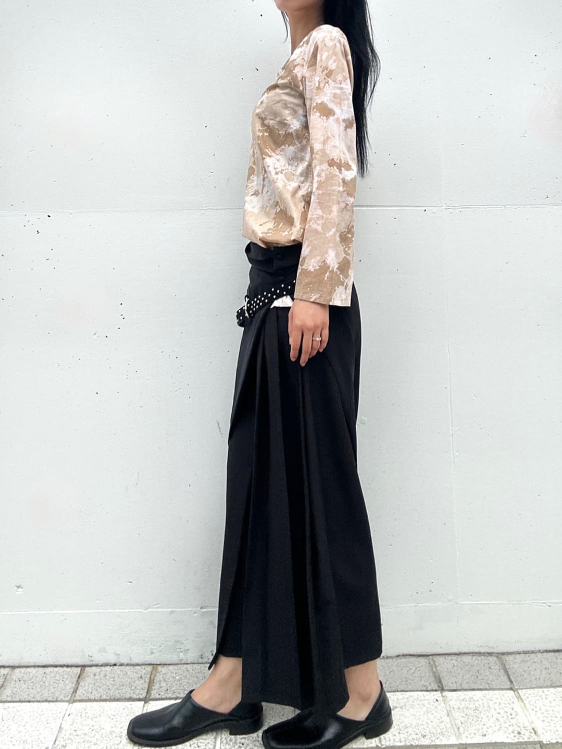 Tailor strap pleats pants / black 상품이미지9
