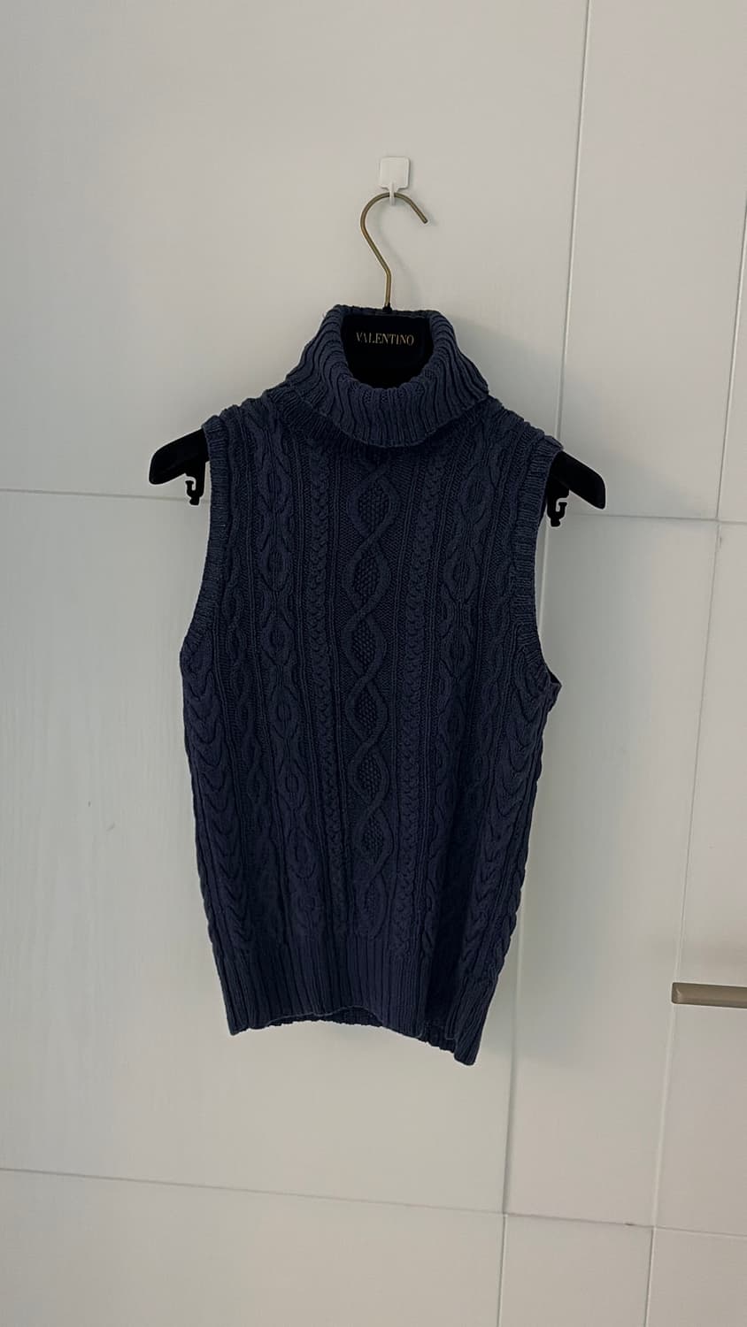 랄프로렌 목폴라 케이블 니트 조끼 44마른55정품 상품이미지3