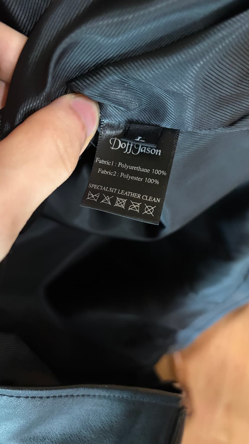 도프제이슨 오버핏 비건레더 싱글 자켓 L 상품이미지4