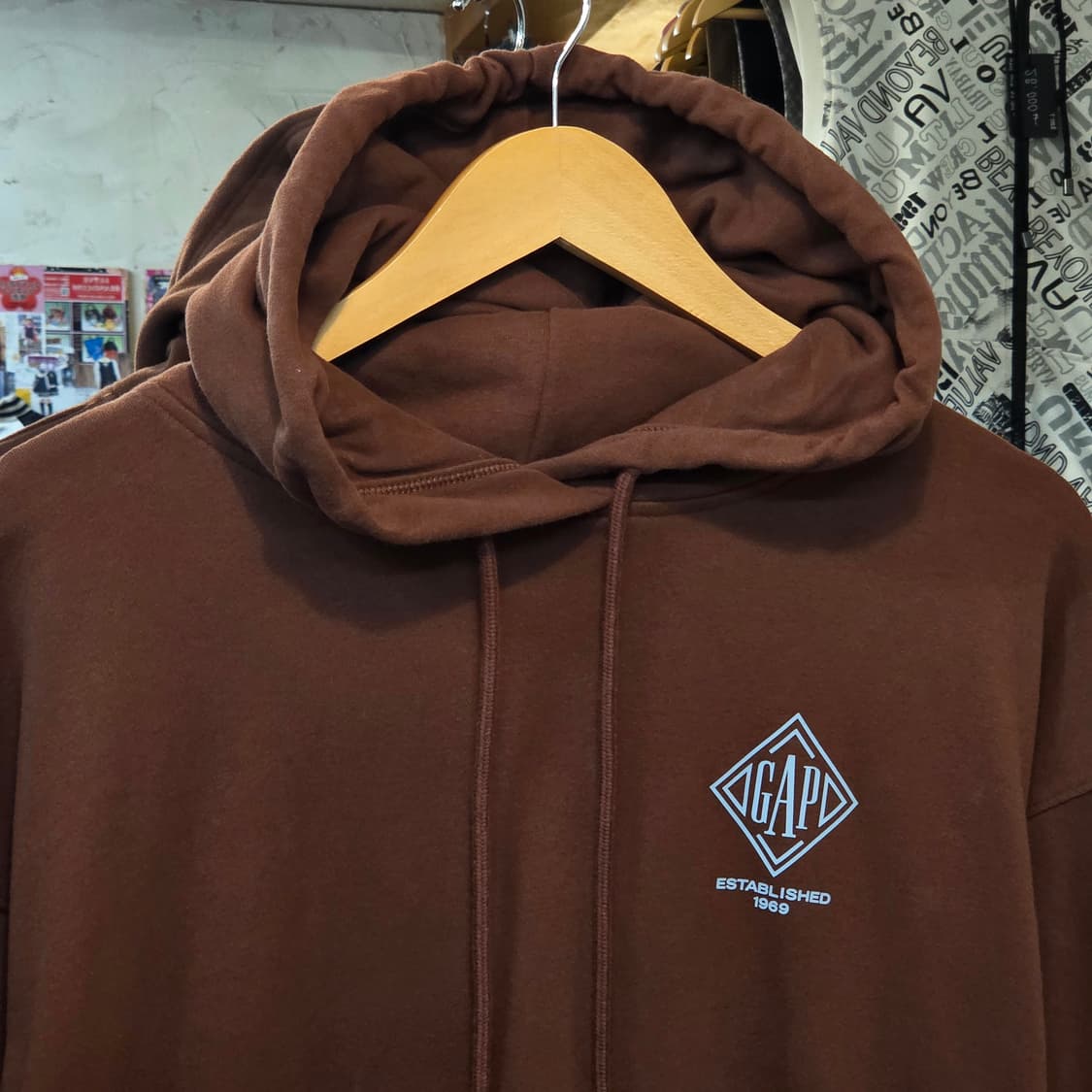 GAP 브라운 오버핏 후드티 상품이미지2