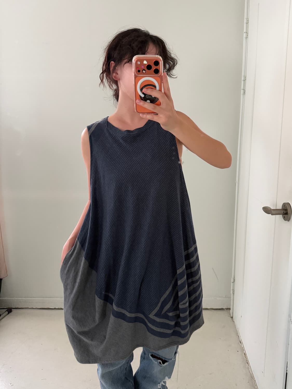 일본빈티지 에스닉 아방 민소매 드레스 상품이미지1