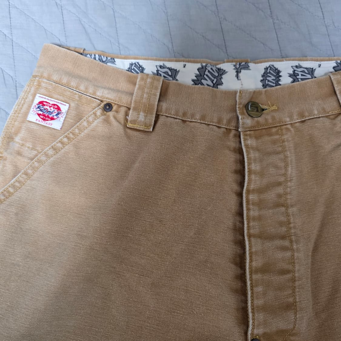 [S] 세인트미카엘 23AW 더블니 워크 팬츠 베이지 상품이미지6