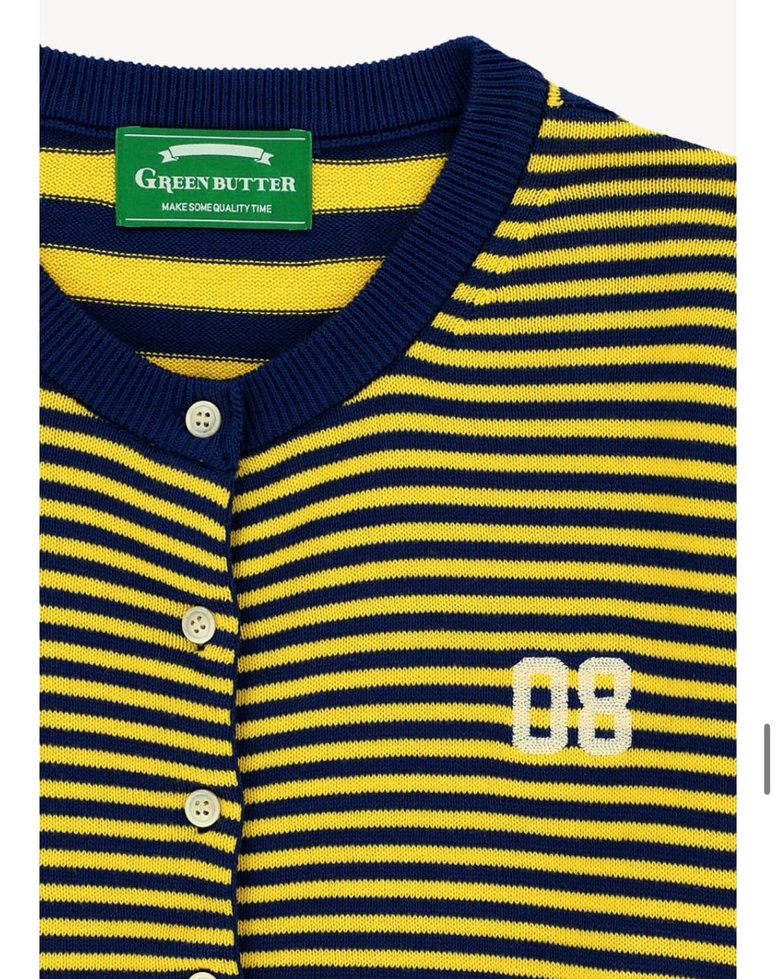 그린버터 단종템 stripe cardigan 아메카지 스쿨룩 모리 빈티지 상품이미지4