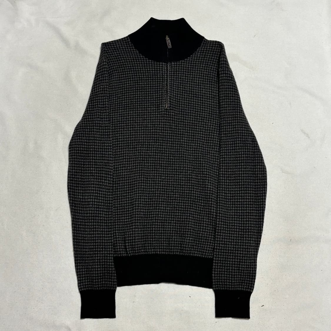 M 폴로랄프로렌 하운드투스 패턴 메리노 울 반집업 니트 상품이미지2