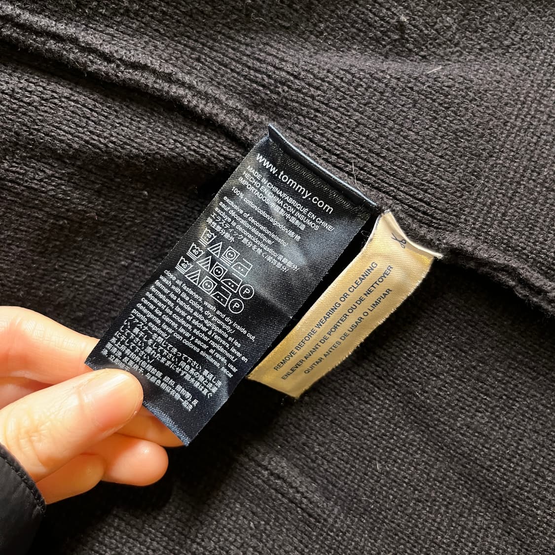 타미힐피거 니트 집업 블랙 상품이미지6