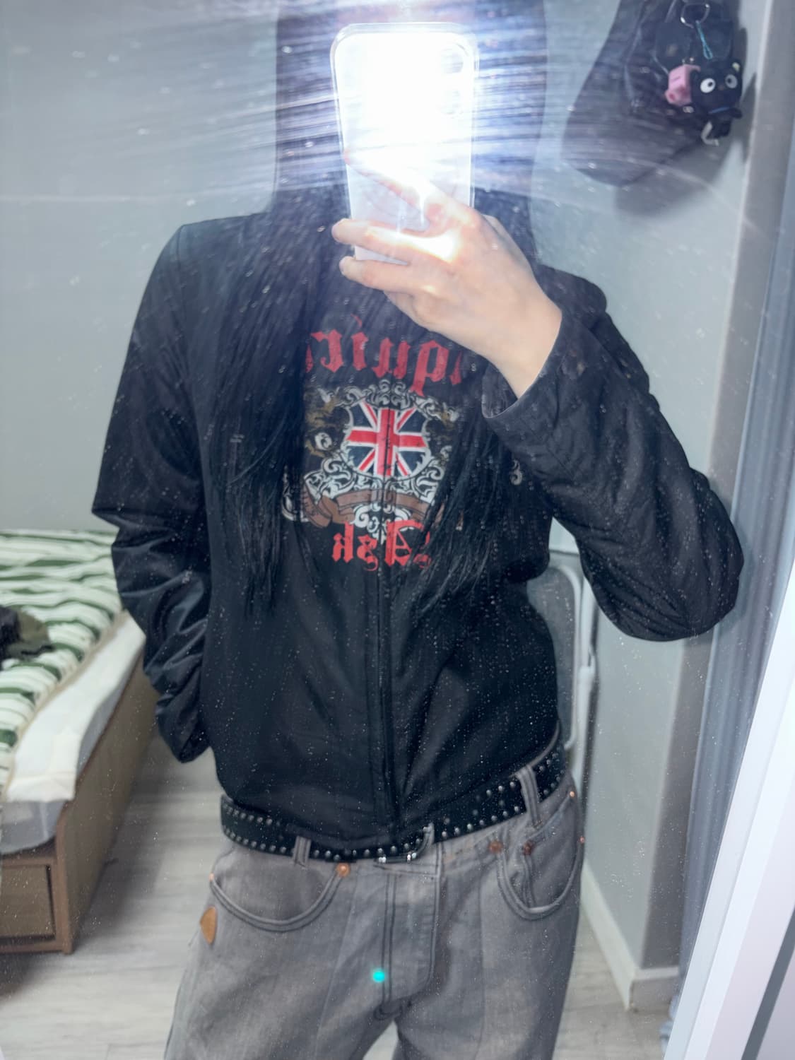 Ask highneck jacket black 상품이미지1