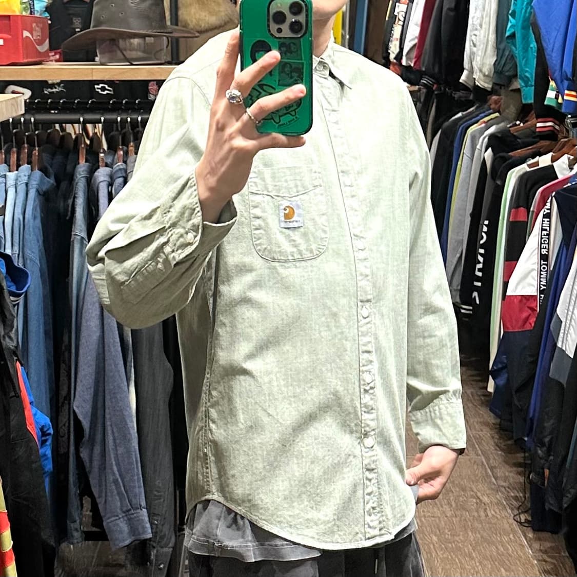 [HI] 칼하트 셔츠 카키 상품이미지4