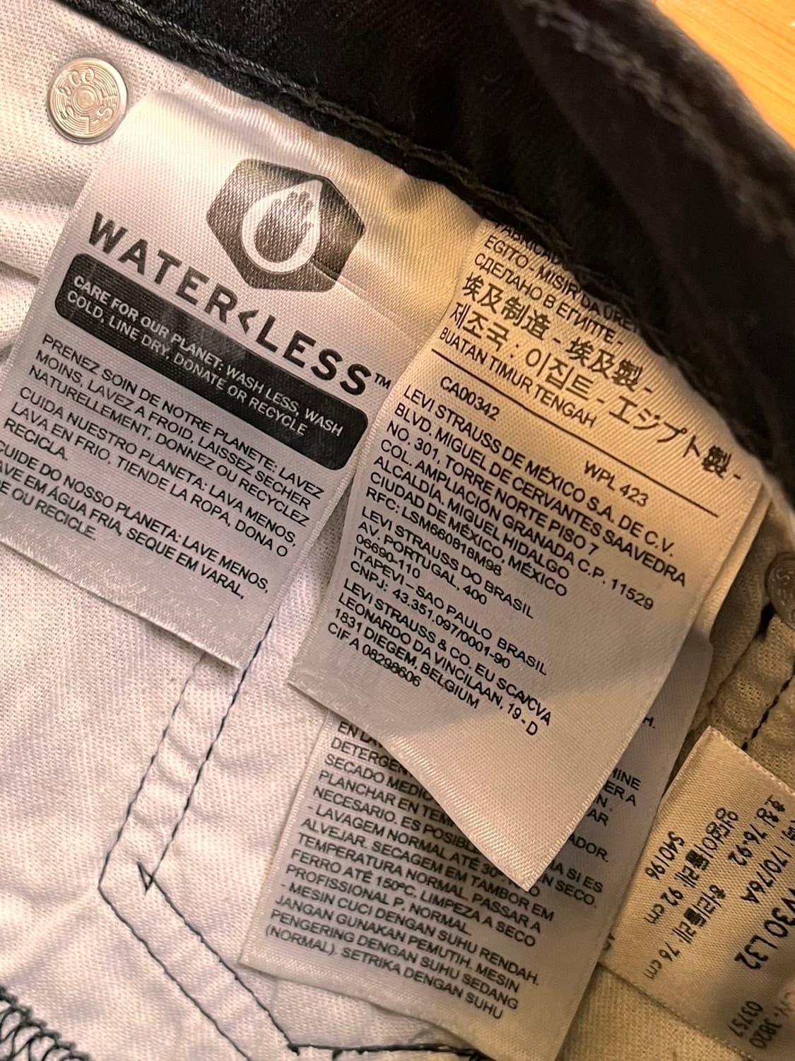 리바이스 502 블랙진 데님팬츠 W30 L32 상품이미지5