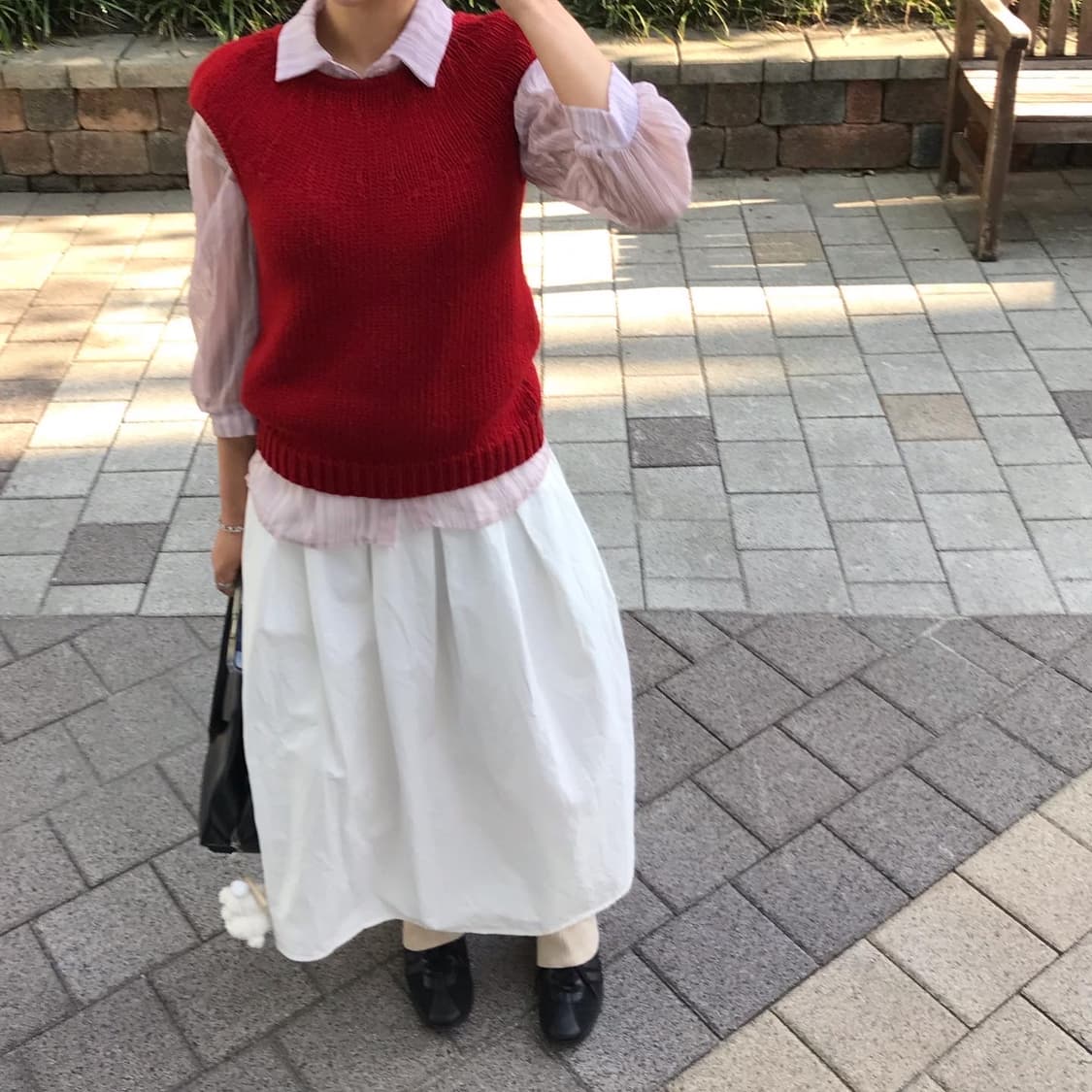 핑크 스트라이프 블라우스 상품이미지3