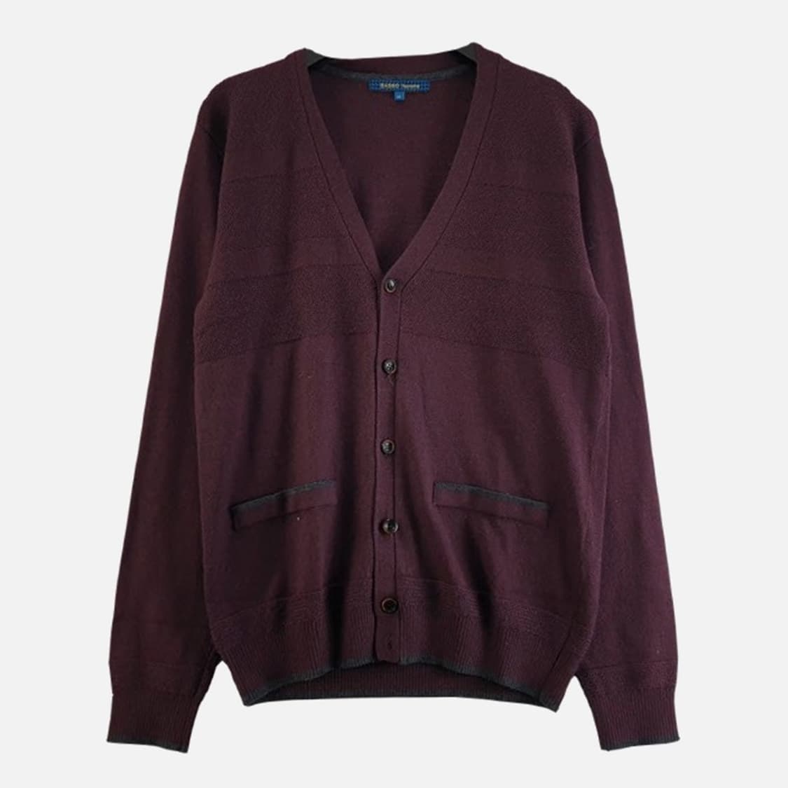 바쏘옴므 남성95 버건디 니트 가디건 M5915 상품이미지1