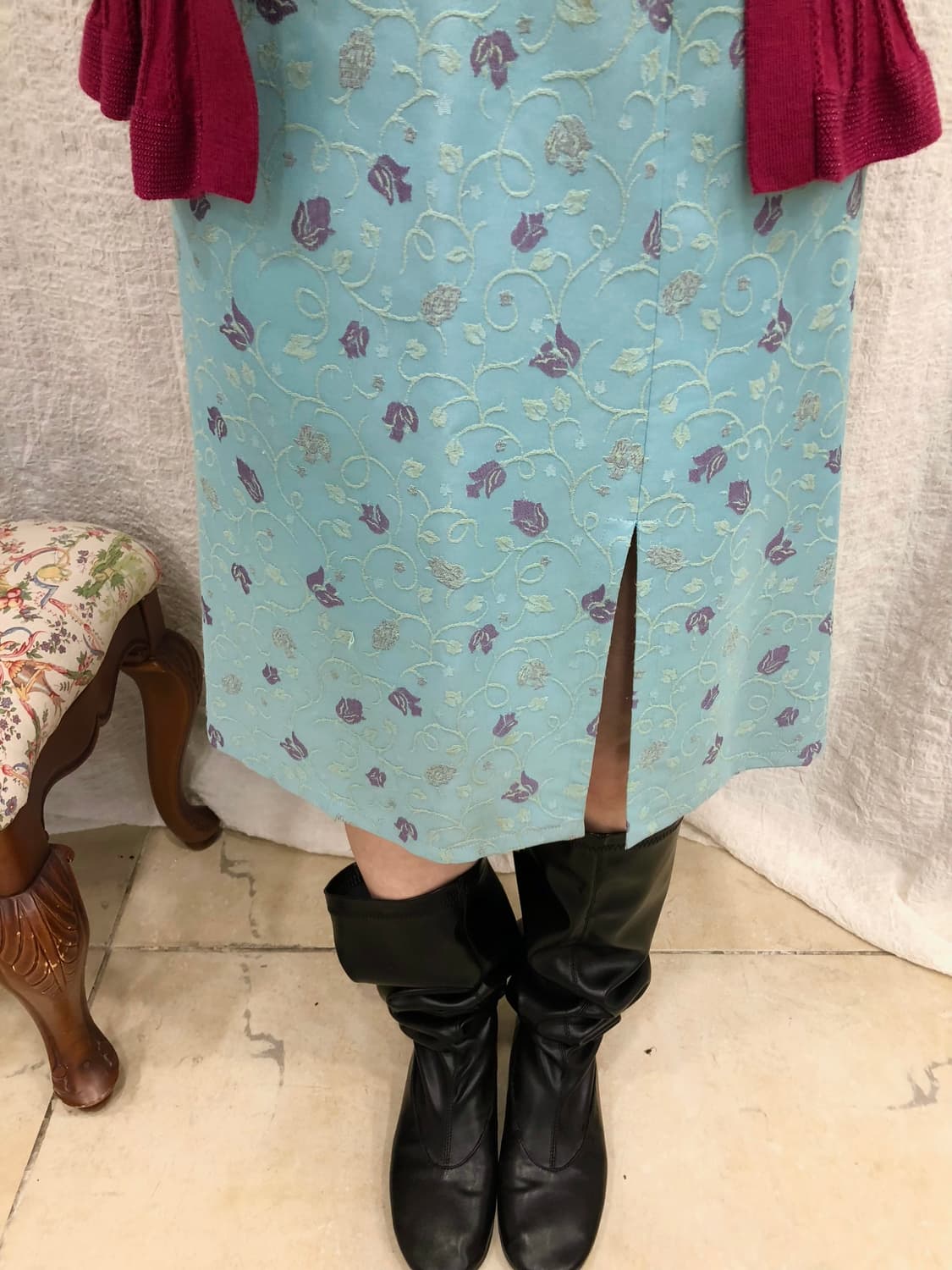 Floral butterfly midi skirt 상품이미지1