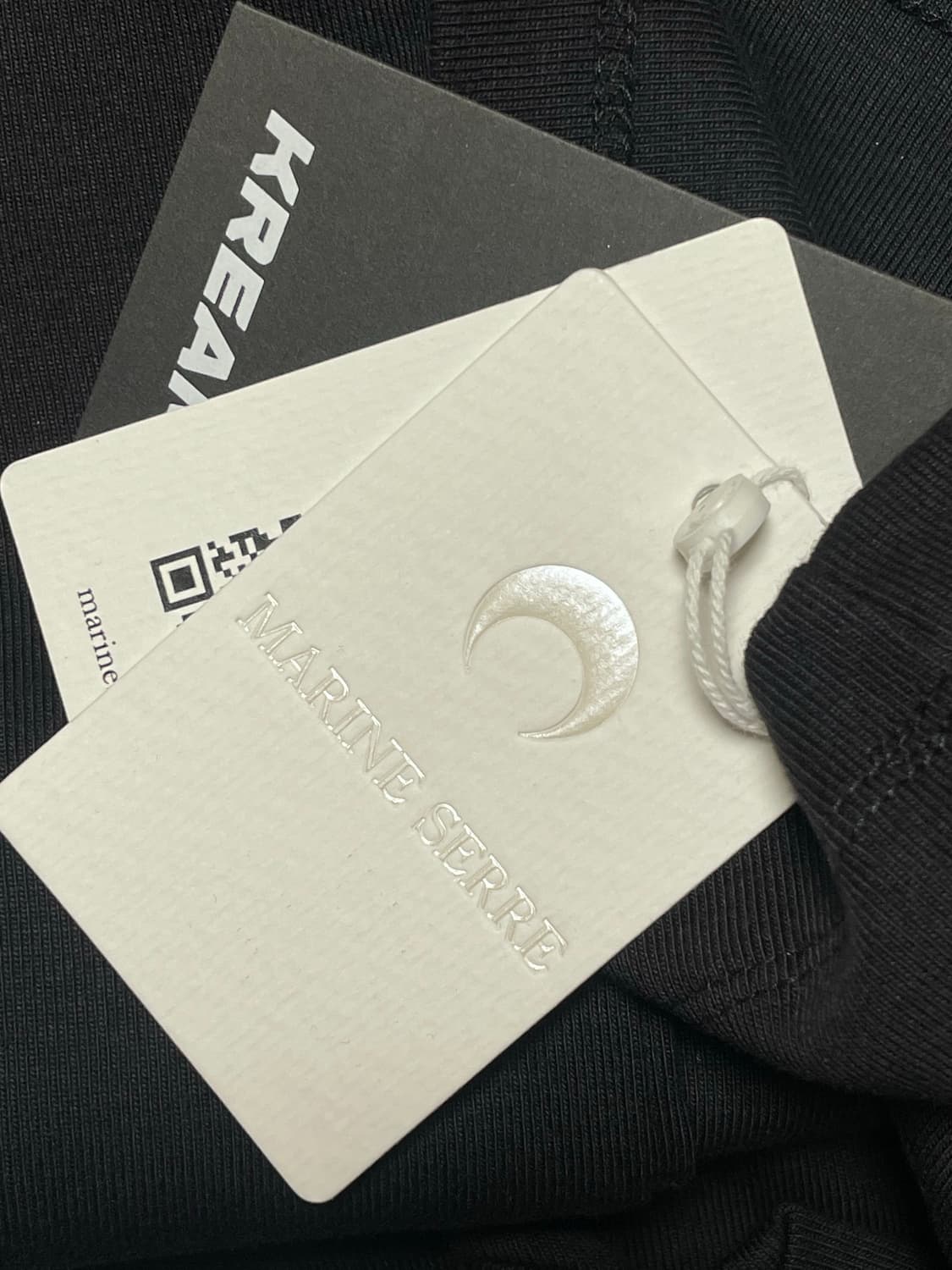 마린 세르 오가닉 코튼 립 티셔츠 블랙 상품이미지3