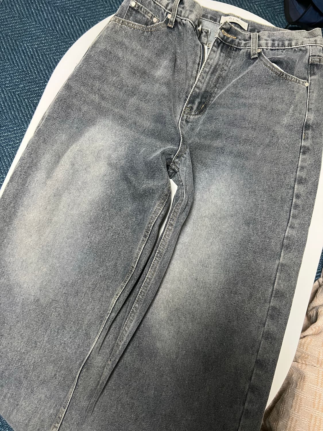 굿라이프웍스 이지 와이드데님 워시드 블루 s 상품이미지1