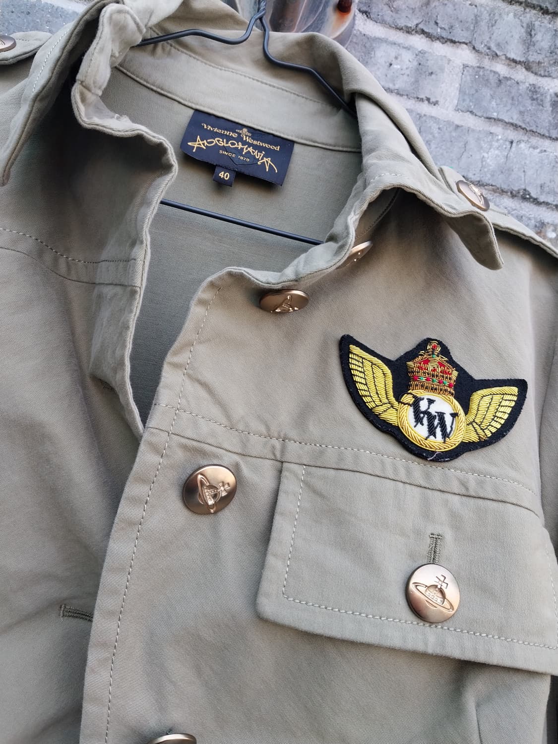 새제품 비비안웨스트우드 언발란스 버튼 밀리터리코트 야상 40 상품이미지2