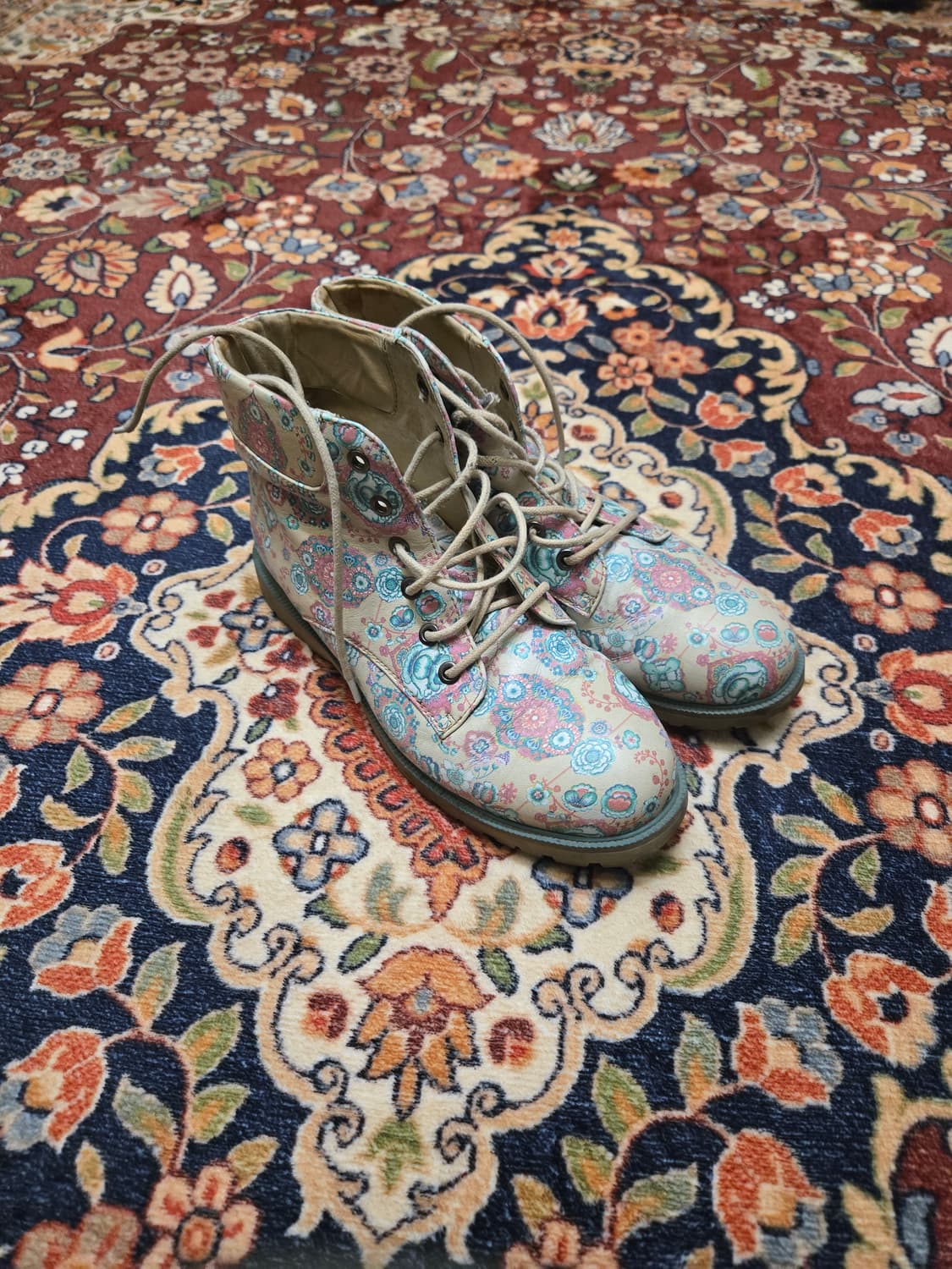 오일릴리(OILILY) 멀티 패턴 레더 워커 부츠 eu36/230-235 상품이미지1